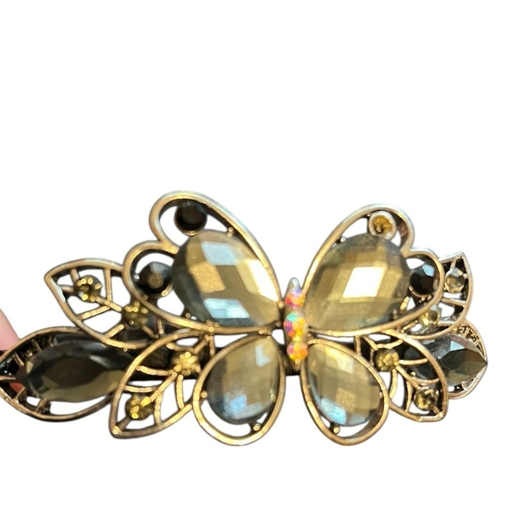 Black Butterfly Rhinestone Headband - Picture 3 of 3